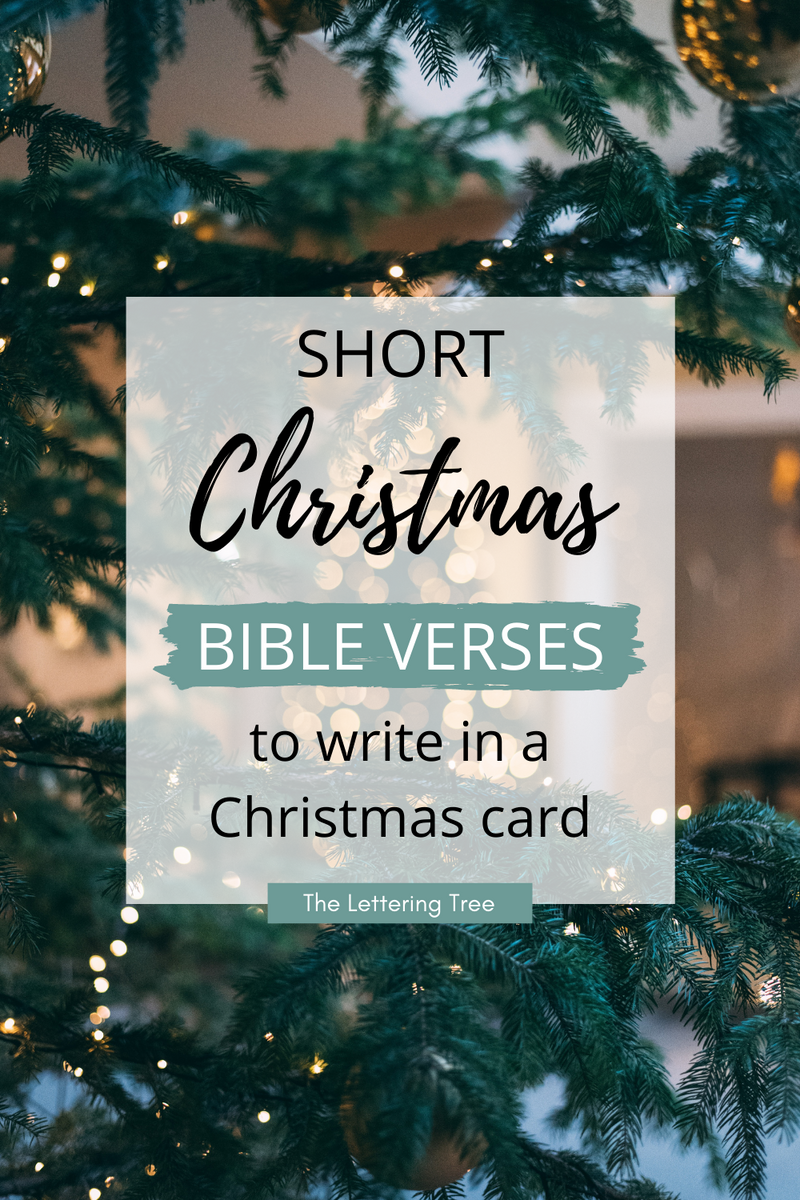 Short Christmas Bible verses to write in a card – The Lettering Tree